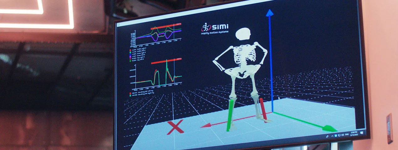 Skeletal image on screen