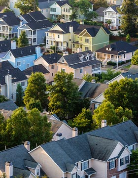 Tile|Suburban neighborhood from above
