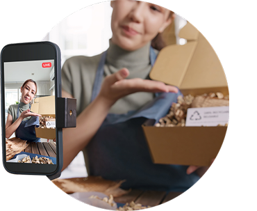 A female influencer with baked goods.